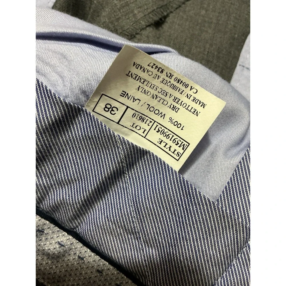 Alton's Ballin Men Slacks Trousers Pants Super 120's Wool Comfort Eze 38x31 Gray